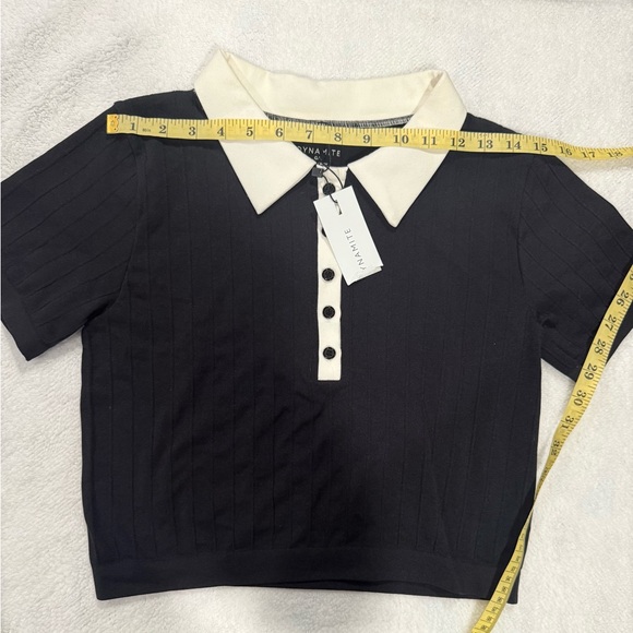 Dynamite Black Shirt with White Collar - Picture 8 of 15